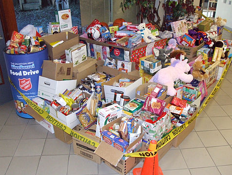 Christmas food hampers from Salvation Army