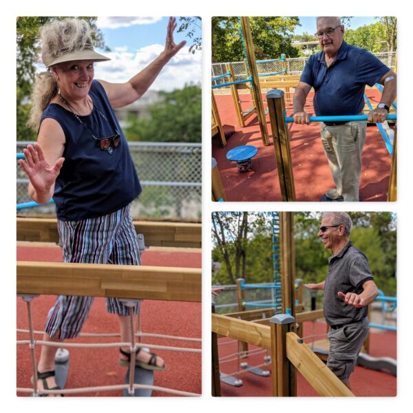 Seniors test out the cutting edge Seniors Play Park in Fenelon Falls