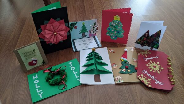 Cards made by 100 kids who care
