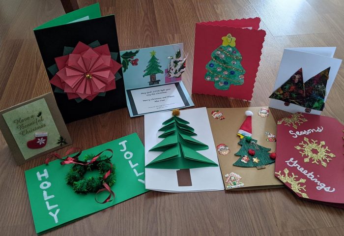 Cards made by 100 kids who care