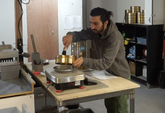 Arman Yazdani, Lab Supervisor, testing for a local subdivision
